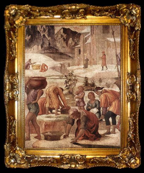 framed  LUINI, Bernardino The Gathering of the Manna s, ta009-2